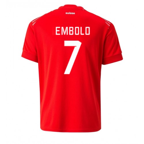 Szwajcaria Breel Embolo #7 Koszulka Podstawowych MŚ 2022 Krótki Rękaw